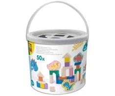 Ses Creative SES Mediniai dinozaurų kaladėlės, 50 vnt., 13204 32040