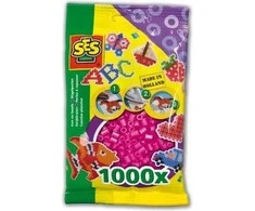 Ses Creative SES Spaudos karoliukai 1000 vnt neoninės rožinės spalvos 00718 07188