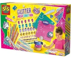 Ses_Creative Kūrybos rinkinys SES Creative Glitter Craft Box 14139