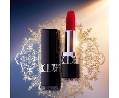 Set Christian Dior: Couture Colour Velvet Kreminis Lipstick 720 Icone Papildomas 3.5 ml + Couture Colour Lūpų balzamas 000 Diornatural Refill 3.5 g + Textile Makeup Bag Mėlyna