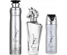 Lattafa Maahir Legacy Set EDP 100 Air Freshener, 300 ml Perfum Purškiklis, 200 ml