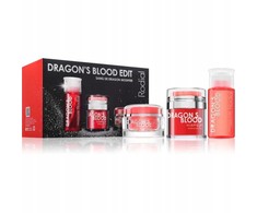Rinkinys „Rodial“: „Dragon's Blood“ intensyviai drėkinamasis kremas veidui, 50 ml + „Dragon's Blood“ skulptūrinis gelis veidui, 50 ml + „Dragon's Blood“ valomasis micelinis vanduo visiems odos tipams, 100 ml