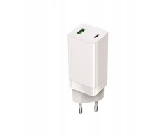 Telforceone Setty GAN sieninis įkroviklis PD+QC USB + USB-C 65W LSI-02 baltas JO