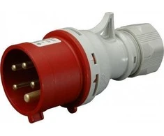 Wtyczka Kištukas SEZ, 5x32A, IP44, 400V, Pilkas/Raudonas