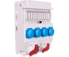 Orno 1x32A / 5P, 1x16A / 5P, 4x250V skirstomieji įrenginiai, langas