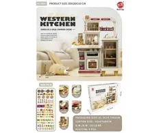 Ramiz MEGA didelė ir moderni žaislinė virtuvėlė Western Kitchen
