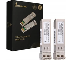 Šakotuvas Extralink SFP+ Module 10G 2-pack, 10Gbps, LC/UPC, 850nm, 300m, multimode, DOM, Dedicated to HP/Aruba