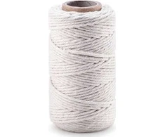 Shan Medvilninė virvelė makramei, balta, 3 mm x 200 m