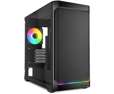 Sharkoon MK4W RGB juostelė, bokšto formos korpusas - juodas, grūdintas stiklas