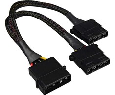 Sharkoon Sata Y Stromaadapter 4P Molex 0,15m bk - Skaitmeninis - Srovės / maitinimo šaltinis