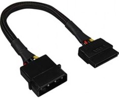 Sharkoon SATA Stromadapter (juodas, 15cm)