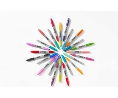 Permanentiniai žymekliai Sharpie Fine Glam Pop 12 spalvų - 2198780