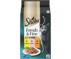 Sheba Fresh &amp; Fine Mini žuvis patiekalai padaže 6 x 50g