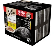 SHEBA tray sauce poultry/vištiena/ kalakutiena - wet cat food - 32x85 g