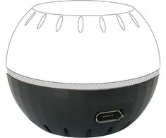 Shelly H&amp;T USB maitinimo šaltinis, skirtas temperatūros ir drėgmės jutikliui (juodas)