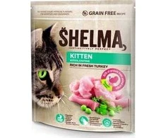 SHELMA Kitten Rich in kalakutiena – sausas kačių maistas – 750g
