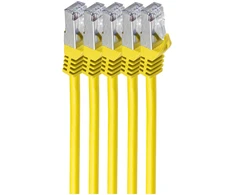 Shiverpeaks Patchcord BASIC-S Cat 7, S/FTP, PiMF, LSZH, geltona, 0.25m, 5 vnt (BS75511-0.25Y-SET5)
