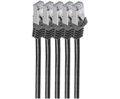 Shiverpeaks Patchcord BASIC-S Cat 7, S/FTP, PiMF, LSZH, juoda, 2m, 5 vnt (BS75512-S-SET5)