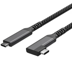Shiverpeaks USB-C laidas įkrovimui USB C/C 3.2 100W PD Textil 90° 1m