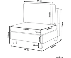 Sofa Beliani Vieno asmens modulis FEVIK juodas