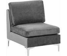 Sofa Beliani EVJA vienvietis modulis, pilkas veliūras