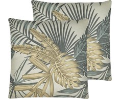 Shumee 2 dekoratyvinių pagalvių rinkinys su delnu 45 x 45 cm daugiasluoksne TAGETES