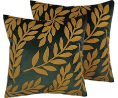 Shumee 2 Velour dekoratyvinių pagalvių rinkinys sąraše 45 x 45 cm žalia MISTLETA