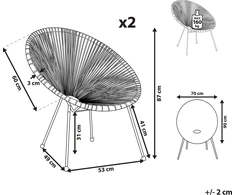 Shumee 2 Rattan Light Pilka ACAPULCO II rinkinys