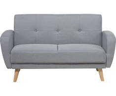 Beliani Išskleidžiama sofa 2 asmenims FLORLI šviesiai pilka