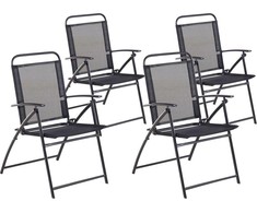 Shumee Parinktas 4 sodo kėdės juoda LiVO
