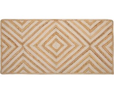 Shumee Medvilnės kilimas 80 x 150 cm smėlio spalvos PIRLI