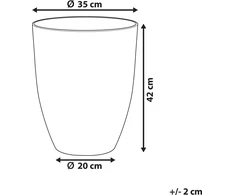 Shumee Apskritas puodas 35 x 35 x 42 cm pilkas KROTON