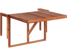 Beliani Sulankstomas balkono staliukas UDINE, 70 × 69 cm, akacijos mediena, rudas