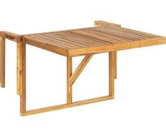 Beliani Sulankstomas balkono staliukas UDINE, 70 × 69 cm, akacijos mediena, rudas
