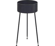 Shumee vazonas ant metalinio stovo 29 x 26 x 50 cm juodas LEIKA