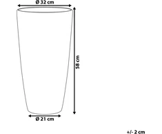 Beliani Gėlių vazonai TSERIA 32 cm auksinės spalvos