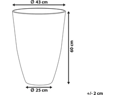 Beliani Gėlių vazonas CAMIA 43 cm smėlio spalvos