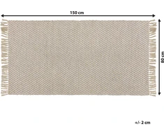 Shumee džiuto kilimas 80 x 150 cm smėlio spalvos ALADAG