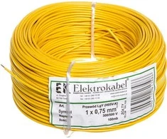 Shumee Montavimo kabelis H05V-K (LgY) 0,75 geltona / 100m /