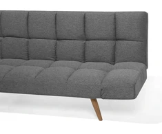 Beliani Išskleidžiama sofa 2 asmenims INGARO tamsiai pilka