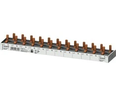 Siemens Shumee 1P+N 10mm2 kaiščio šyna, 12 modulių, siauriems 1P+N automatiniams jungikliams (5SV1 5SV6 5SL60), pilna izoliacija 5ST3674-0
