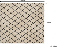 Shumee kilimas 200 x 200 cm MIDYAT smėlio