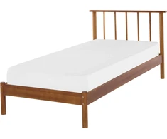 Lova Beliani Viengulė lovos rėmas BARRET 90 x 200 cm, ruda, pušies mediena