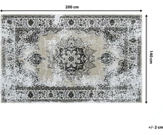 Beliani Shumee Medvilnės kilimas 140 x 200 cm pilka ALMUS