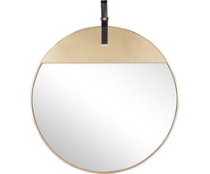 Beliani Sieninis veidrodis GURS 60 cm metalinis auksinis