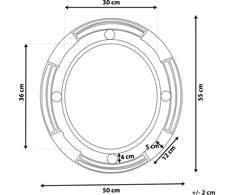 Beliani Sieninis veidrodis MOULINS 50 cm 55 cm metalinis juodas