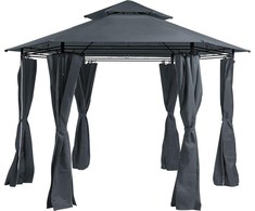 Shumee Sodo paviljonas 350 cm tamsiai pilkas PORTEL