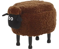 Fotelis Beliani Gyvūno formos pufas su daiktadėže SHEEP, rudas ėriukas
