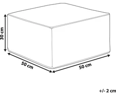 Beliani Pufas BOULDER kreminės baltos spalvos