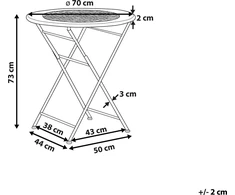 Beliani Bistro staliukas BIVIO 70 cm 70 cm metalinis šviesiai žalias